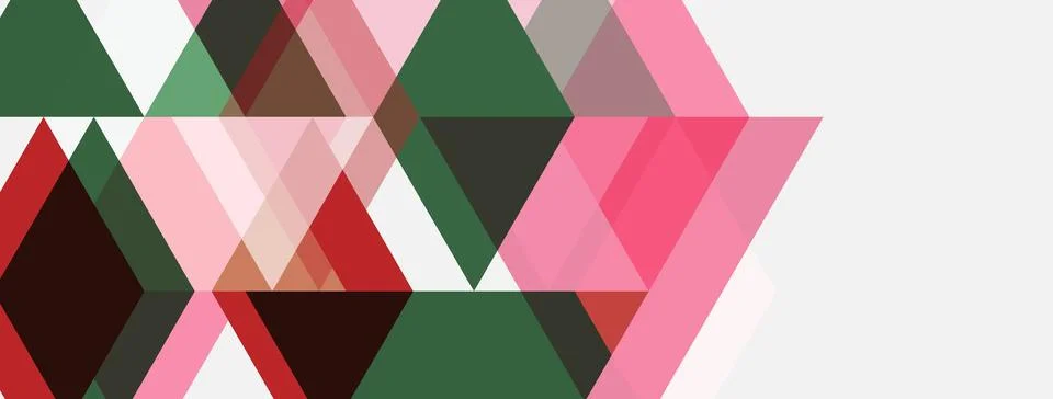 Abstract geometric pattern. Triangles, rhombuses overlap creating colorful Illustrazione stock