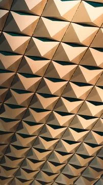 Abstract Geometric Pattern of Triangular Panels Stock Photos