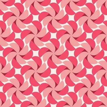 Abstract geometric pattern, turbine shape tiles, red color seamless illustr.. Stock Illustration