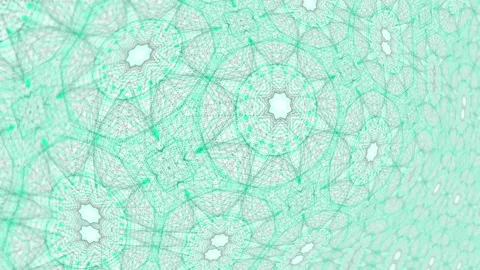 Abstract Geometric Pattern with Turquoise and White Color Stock Footage 289114610