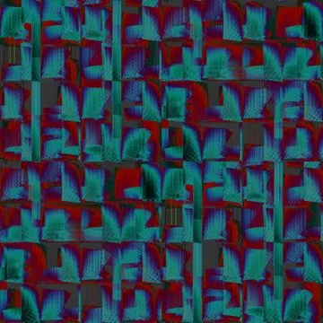 Abstract geometric pattern turquoise red purple green Illustrazione stock