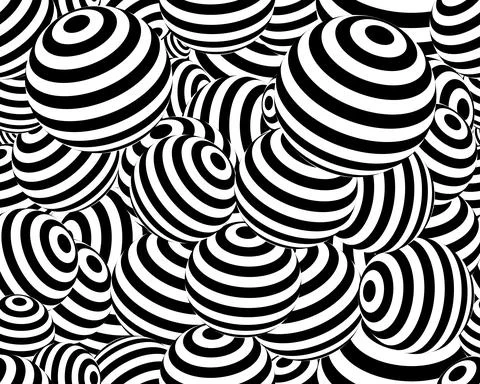 Abstract geometric pattern. Vector seamless black and white circle background Illustrazione stock