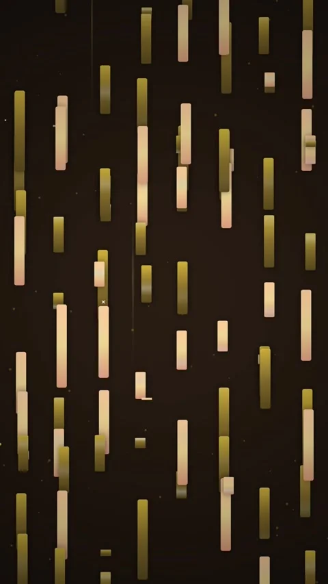 Abstract geometric pattern with vertical bars and squares in shades of gold.. Stock Footage 347697401