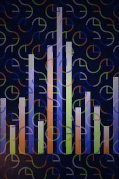 Abstract Geometric Pattern with Vertical Bars イラスト素材