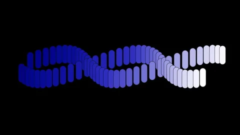 Abstract geometric pattern with vertical blue and white rounded lines Видео 337789373