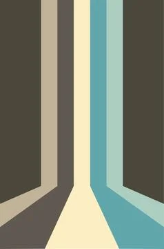 Abstract geometric pattern with vertical stripes in muted retro colors Stock Illustration