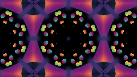 Abstract geometric pattern with vibrant colors, creating a visually strikin.. Stock Footage 292594814