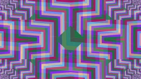 Abstract Geometric Pattern with Vibrant Colors and Overlapping Shapes Stock Footage 332183797