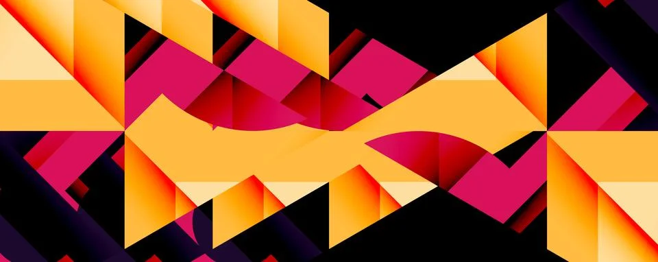 Abstract geometric pattern. Vibrant colors blend, creating dynamic visual イラスト素材