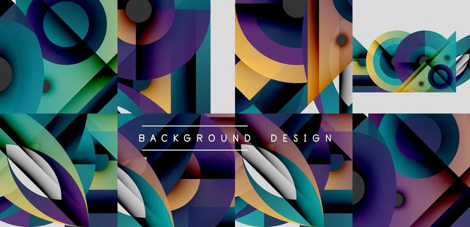 Abstract geometric pattern. Vibrant colors blend, creating dynamic visual イラスト素材