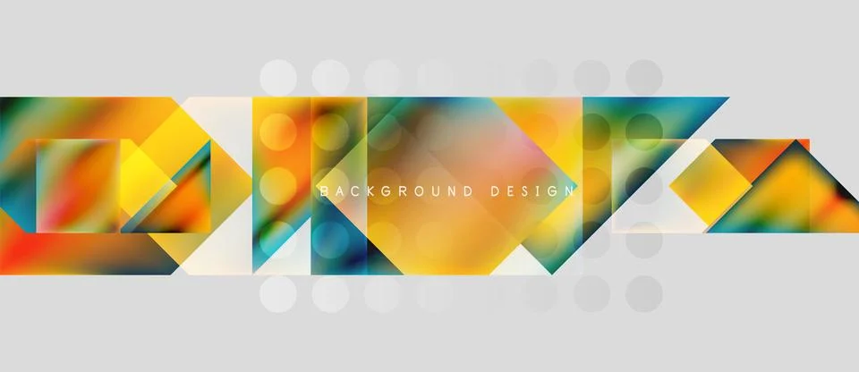 Abstract geometric pattern. Vibrant colors blend, creating dynamic visual Stock Illustration