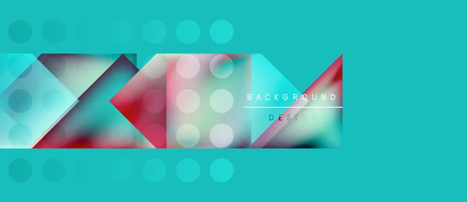 Abstract geometric pattern. Vibrant colors blend, creating modern background. Stock Illustration
