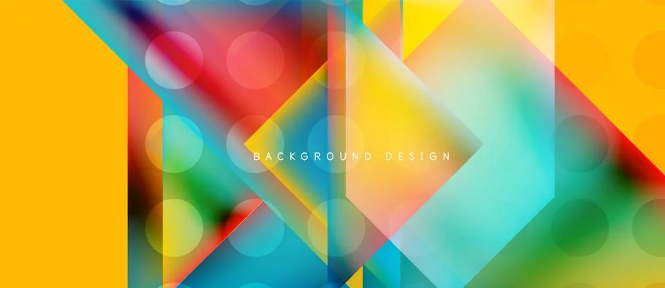 Abstract geometric pattern. Vibrant colors blend, creating dynamic visual Stock Illustration