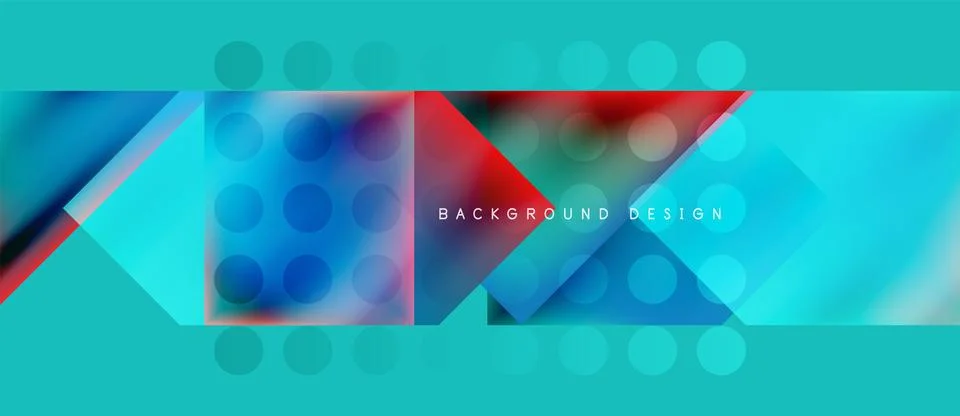 Abstract geometric pattern. Vibrant colors, shapes overlap creating modern 库存插图