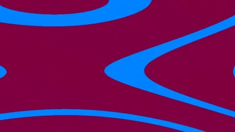 Abstract geometric pattern of vibrant cyan lines on deep maroon liquid back.. Stock Footage 340377908
