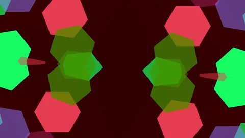 Abstract Geometric Pattern with Vibrant Hexagonal Shapes Stock Footage 329951721