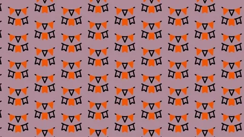 Abstract geometric pattern with vibrant orange and black shapes on a light .. Stock Footage 325387526