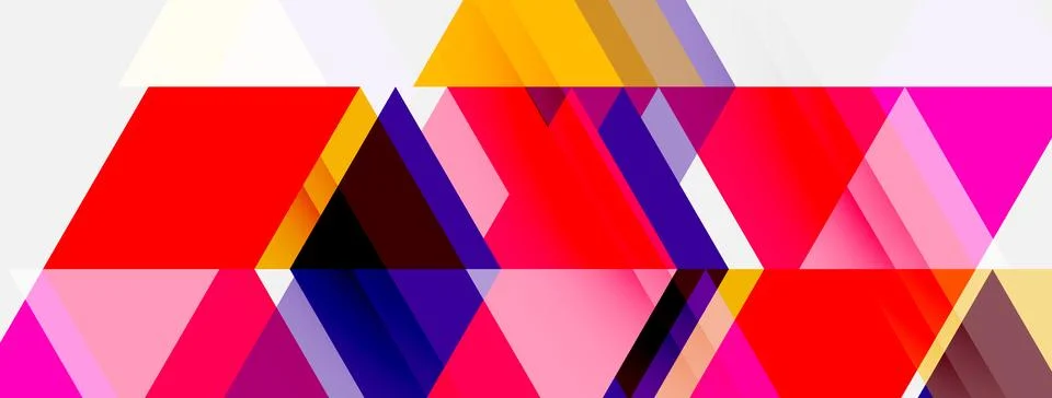 Abstract geometric pattern. Vivid colors intersect, creating dynamic visual Illustrazione stock