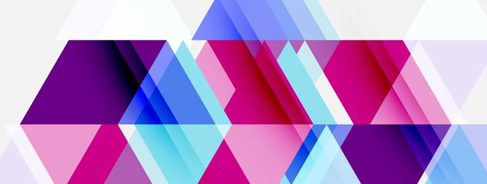 Abstract geometric pattern. Vivid pinks, blues, purples create dynamic Stock Illustration