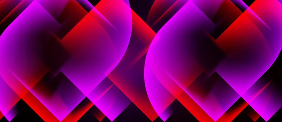 Abstract geometric pattern. Vivid red, purple hues blend seamlessly. Repeatin Stock Illustration