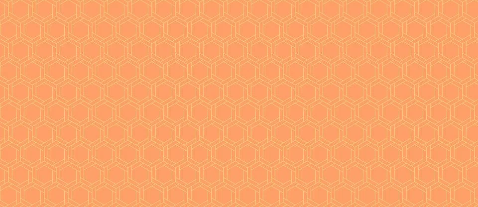 Abstract geometric pattern.  Warm coral orange hexagon design.  Perfect for b Stock Illustration