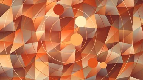 Abstract geometric pattern with warm orange and brown tones Ilustração Stock