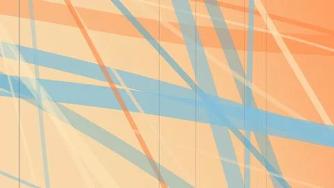 Abstract geometric pattern with warm peach and light blue diagonal lines cr.. Illustrazione stock