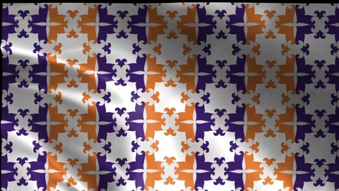 Abstract Geometric Pattern Waving Fabric Background Stock Footage 339182843