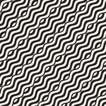 Abstract geometric pattern with wavy lines. Interlacing rounded stripes design Stock Illustration