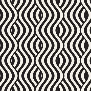 Abstract geometric pattern with wavy lines. Interlacing rounded stripes des.. Illustrazione stock