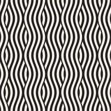 Abstract geometric pattern with wavy lines. Interlacing rounded stripes des.. Stock Illustration