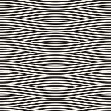 Abstract geometric pattern with wavy lines. Interlacing rounded stripes des.. Stock Illustration