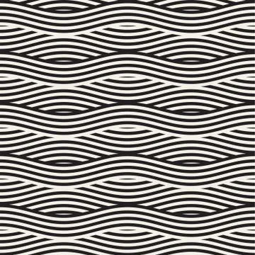 Abstract geometric pattern with wavy lines. Interlacing rounded stripes des.. Stock Illustration
