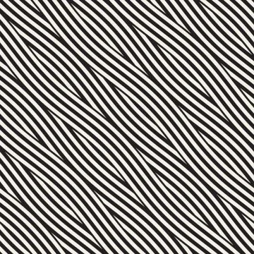 Abstract geometric pattern with wavy lines. Interlacing rounded stripes des.. イラスト素材