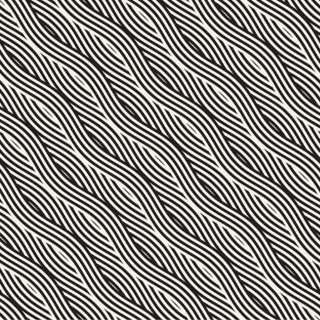 Abstract geometric pattern with wavy lines. Interlacing rounded stripes des.. 스톡 일러스트