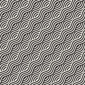 Abstract geometric pattern with wavy lines. Interlacing rounded stripes des.. イラスト素材