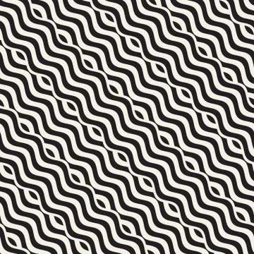 Abstract geometric pattern with wavy lines. Interlacing rounded stripes des.. 스톡 일러스트