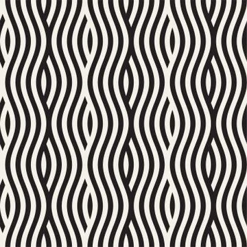 Abstract geometric pattern with wavy lines. Interlacing rounded stripes des.. Stock Illustration