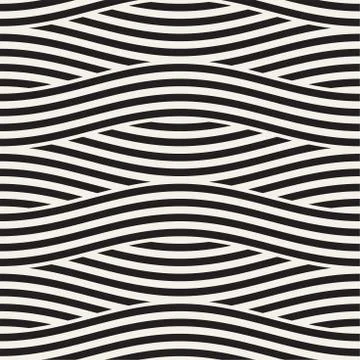 Abstract geometric pattern with wavy lines. Interlacing rounded stripes des.. Illustrazione stock