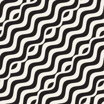 Abstract geometric pattern with wavy lines. Interlacing rounded stripes des.. Stock Illustration