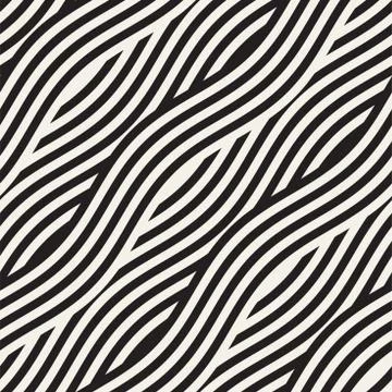 Abstract geometric pattern with wavy lines. Interlacing rounded stripes des.. 스톡 일러스트
