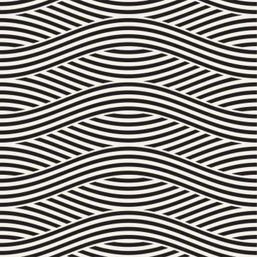 Abstract geometric pattern with wavy lines. Interlacing rounded stripes des.. Illustrazione stock
