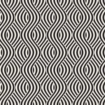 Abstract geometric pattern with wavy lines. Interlacing rounded stripes des.. Illustrazione stock