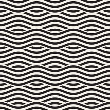 Abstract geometric pattern with wavy lines. Interlacing rounded stripes des.. Stock Illustration