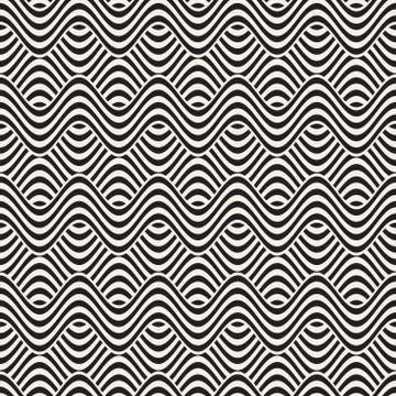 Abstract geometric pattern with wavy lines. Interlacing rounded stripes des.. Illustrazione stock