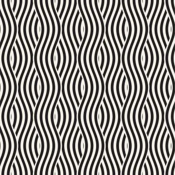 Abstract geometric pattern with wavy lines. Interlacing rounded stripes des.. イラスト素材