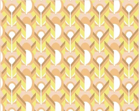 Abstract geometric pattern with wavy lines, stripes, diamonds Stock Illustration