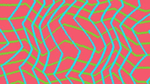Abstract geometric pattern with wavy lines and grid イラスト素材