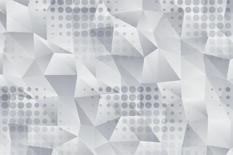 Abstract geometric pattern with white and gray shapes Stock Photos