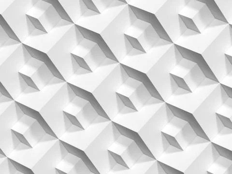 Abstract geometric pattern, white cubes 3 d Illustrazione stock